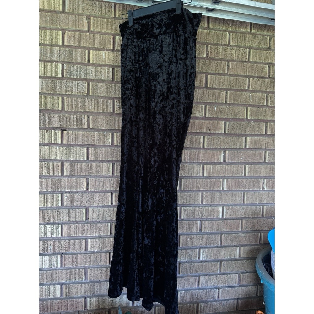 Set 2 Stretch Crushed Velvet Smooth Pajama Pants Leggings Size L/XL Girls Soft - Picture 3 of 13